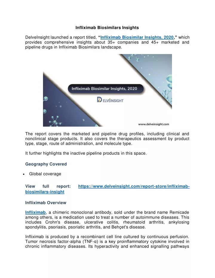 infliximab biosimilars insights