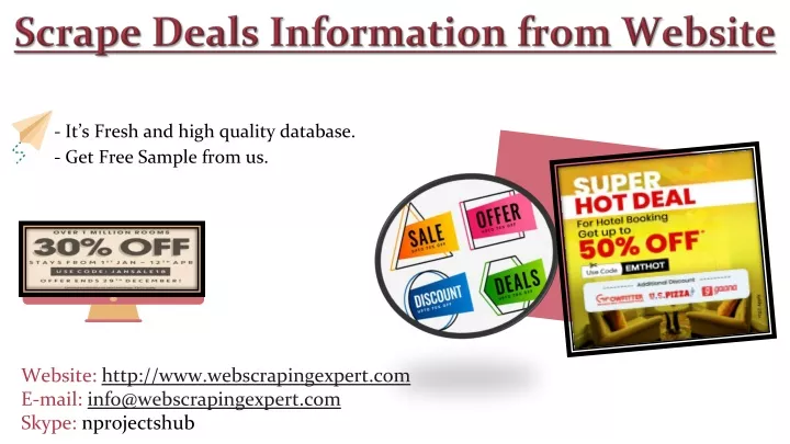 scrape deals information from website