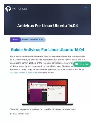 antivirus for linux ubuntu 16 04