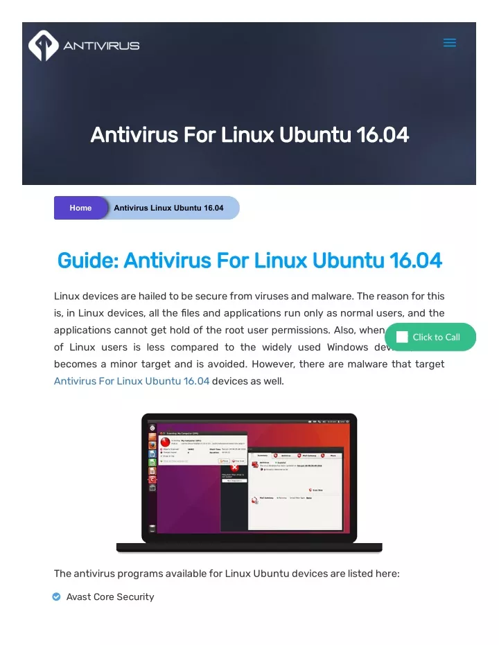 antivirus for linux ubuntu 16 04
