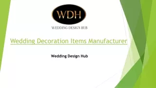 Wedding Stage Decoration Materials in India