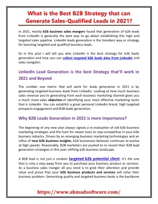 what is the best b2b strategy that can generate