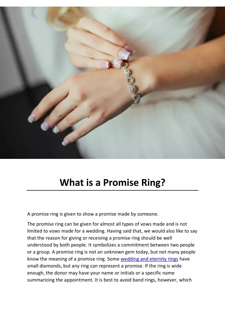 what is a promise ring