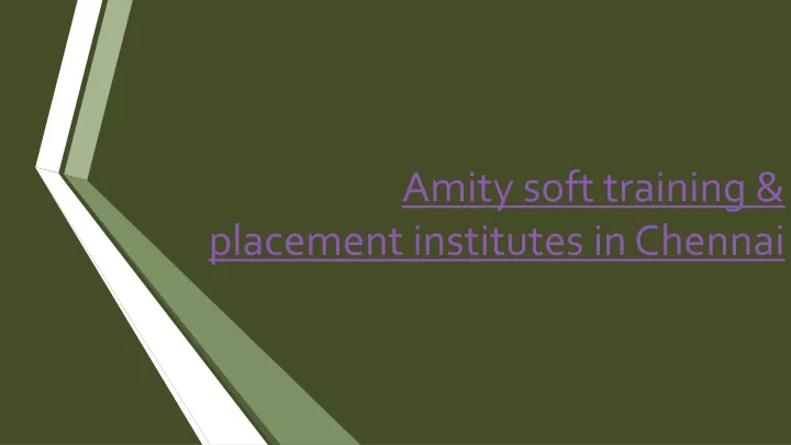 amity soft training placement institutes in chennai