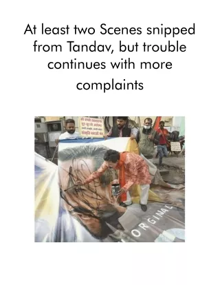 at least two scenes snipped from tandav