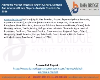 ammonia market potential growth share demand