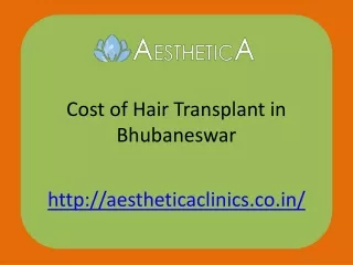 cost of hair transplant in bhubaneswar