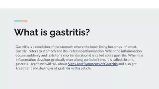 What is Gastritis: Symptoms, Causes and Complications | KnowTreatment