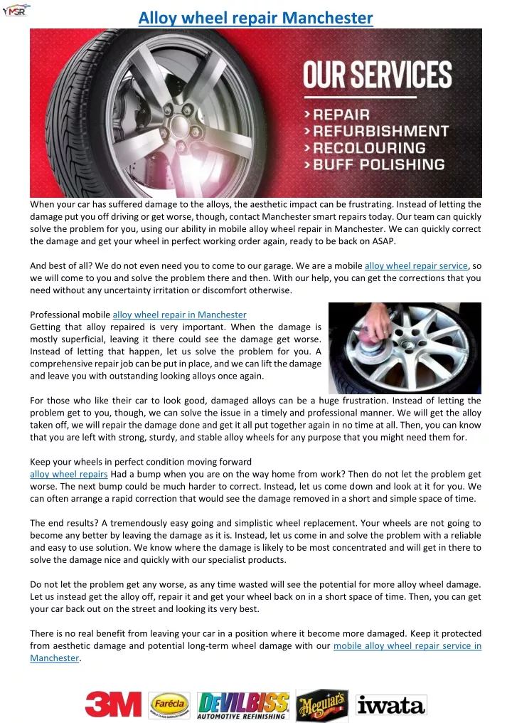 alloy wheel repair manchester