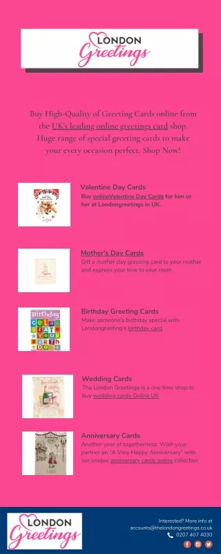 Buy online greeting card and Spread the happiness  - Londongreetings