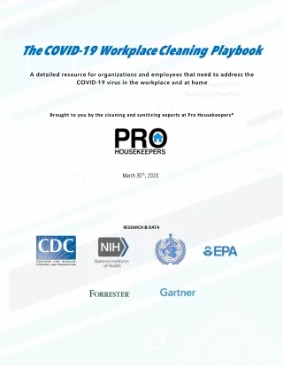 the covid 19 workplace cleaning playbook