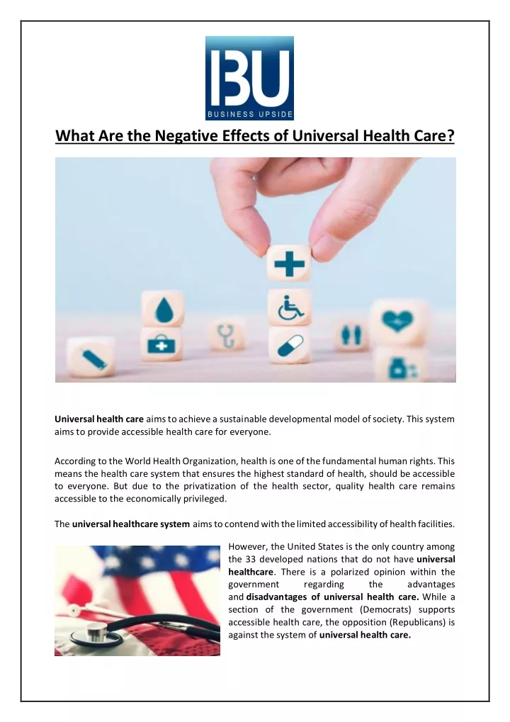 what are the negative effects of universal health