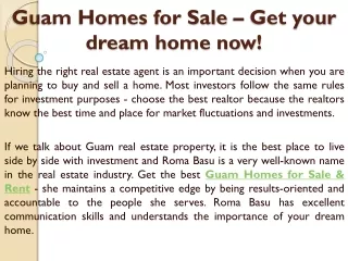 Guam Homes for Sale – Get your dream home now!