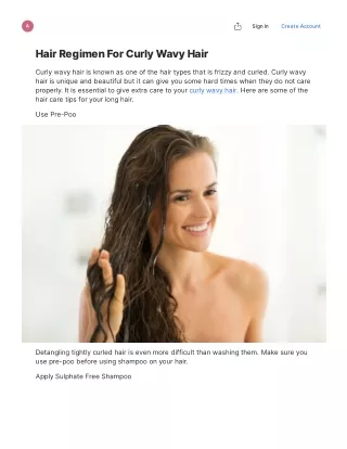 Hair Regimen For Curly Wavy Hair