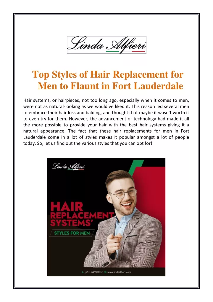 top styles of hair replacement for men to flaunt