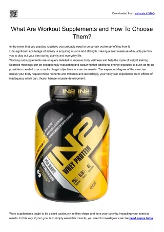 What Are Workout Supplements and How To Choose Them?