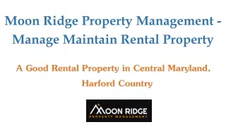 A Good Rental Property in Central Maryland, Harford Country