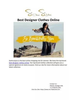 Shop Top Brand Designer Clothes Online in Atlanta, Georgia.