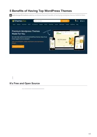 5 benefits of having top wordpress themes