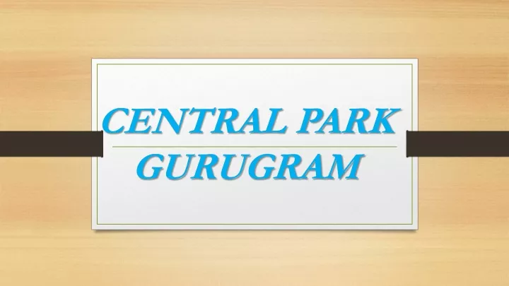 central park gurugram