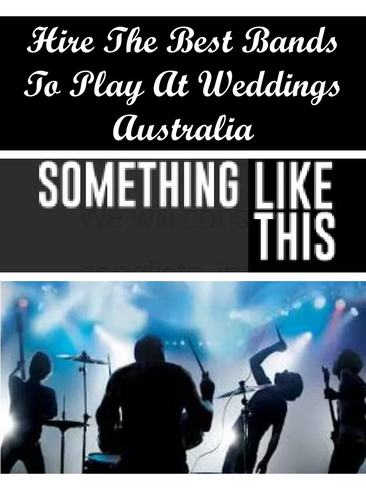 hire the best bands to play at weddings australia