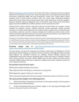 global cleaning service software market