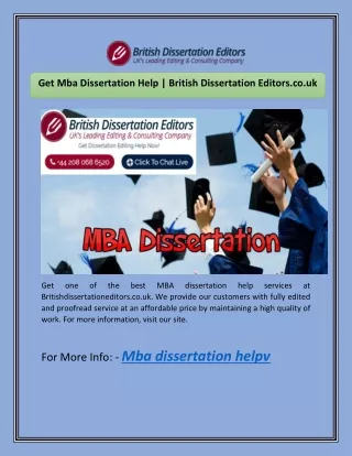 get mba dissertation help british dissertation