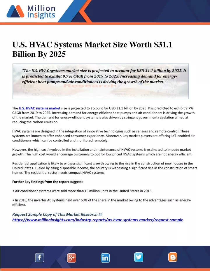 u s hvac systems market size worth 31 1 billion