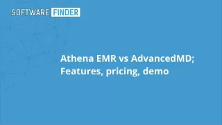 athena emr vs advancedmd features pricing demo