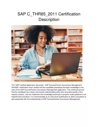 sap c thr85 2011 certification description