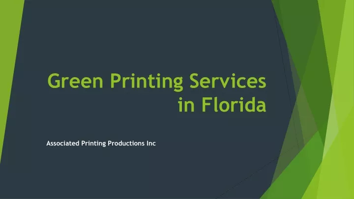 green printing services in florida