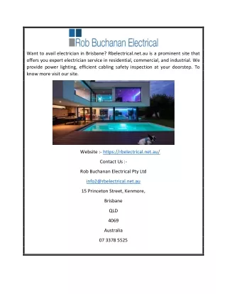 Electrician in Brisbane | Rbelectrical.net.au