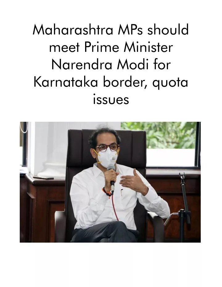 maharashtra mps should meet prime minister