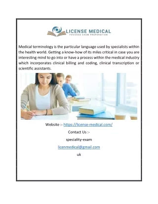 medical terminology is the particular language