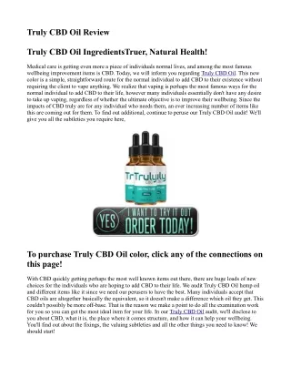 Truly CBD Oil