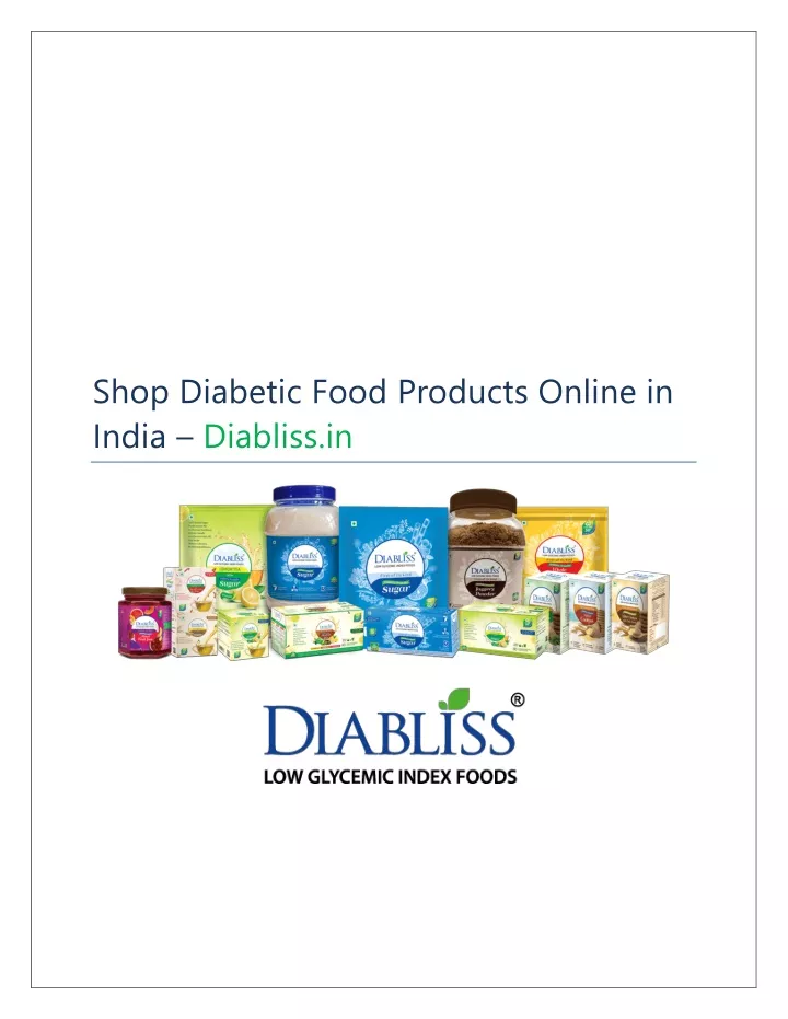 shop diabetic food products online in india