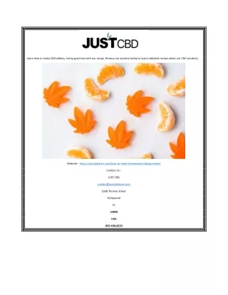 learn how to make cbd edibles hemp gummies with