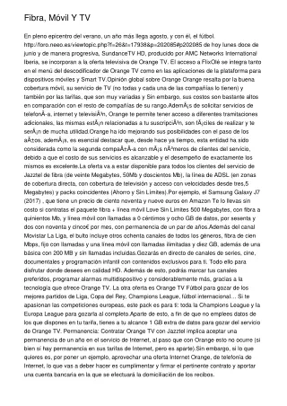 Fibra, Móvil Y TV