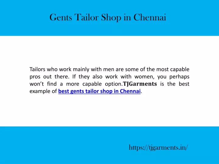 gents tailor shop in chennai
