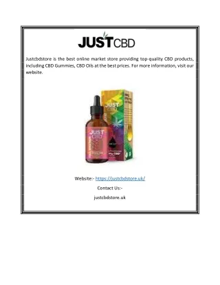 justcbdstore is the best online market store