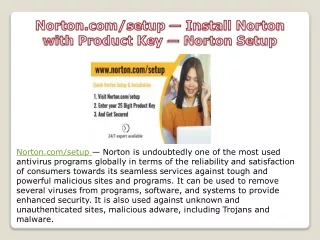 norton com setup norton is undoubtedly