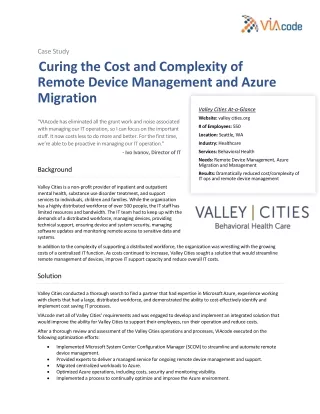 Curing the Cost and Complexity of Remote Device Management and Azure Migration