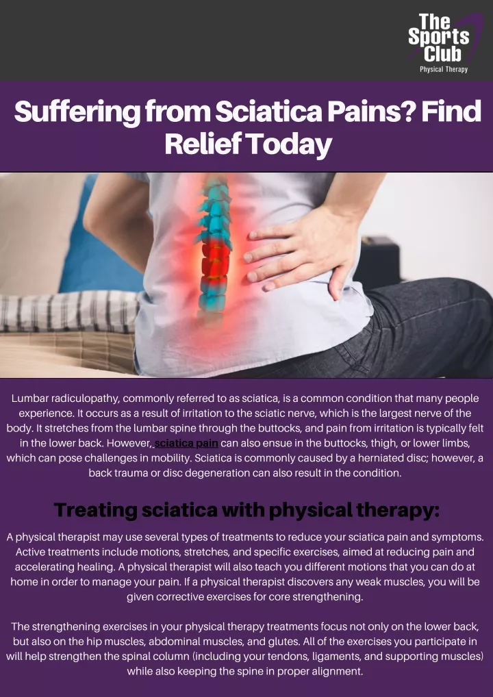 suffering from sciatica pains find relief today