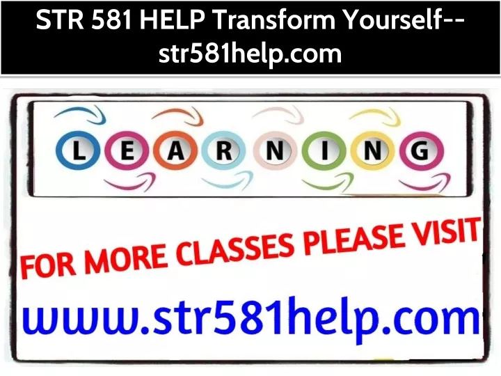 str 581 help transform yourself str581help com