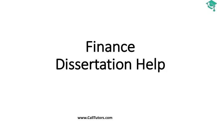 finance dissertation help