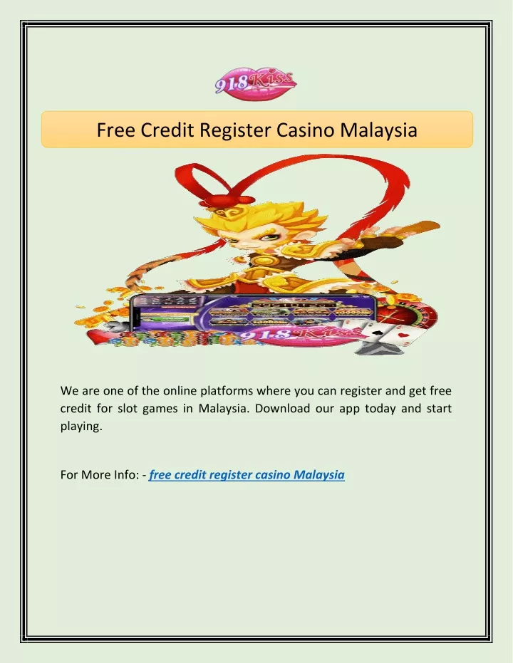 free credit register casino malaysia