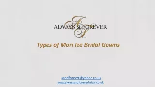 types of mori lee bridal gowns