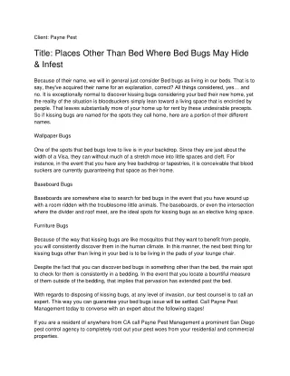 client payne pest title places other than