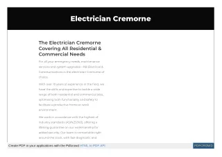 Electrician Cremorne