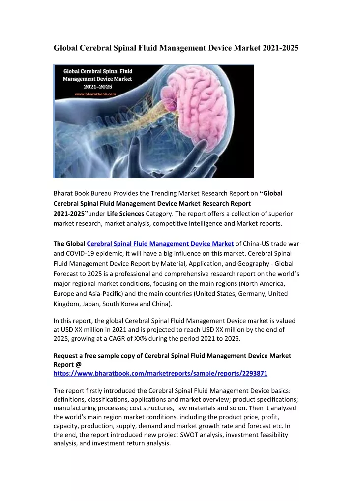 global cerebral spinal fluid management device